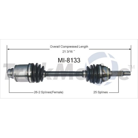 Surtrack Axle Cv Axle Shaft, Mi-8133 MI-8133